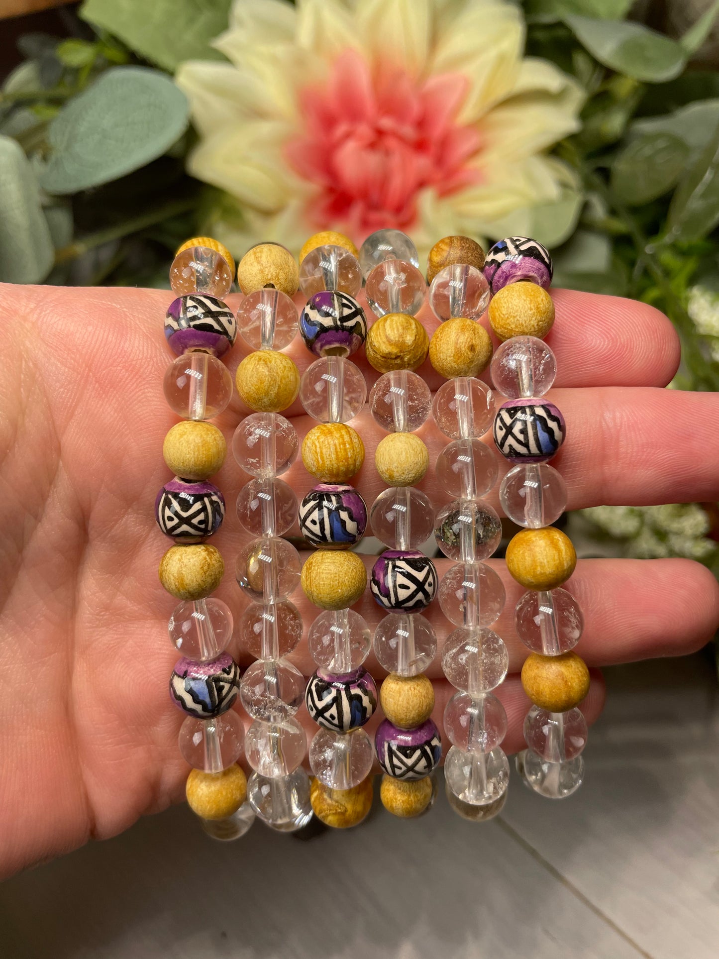 Palo Santo Clear Quartz Bracelets