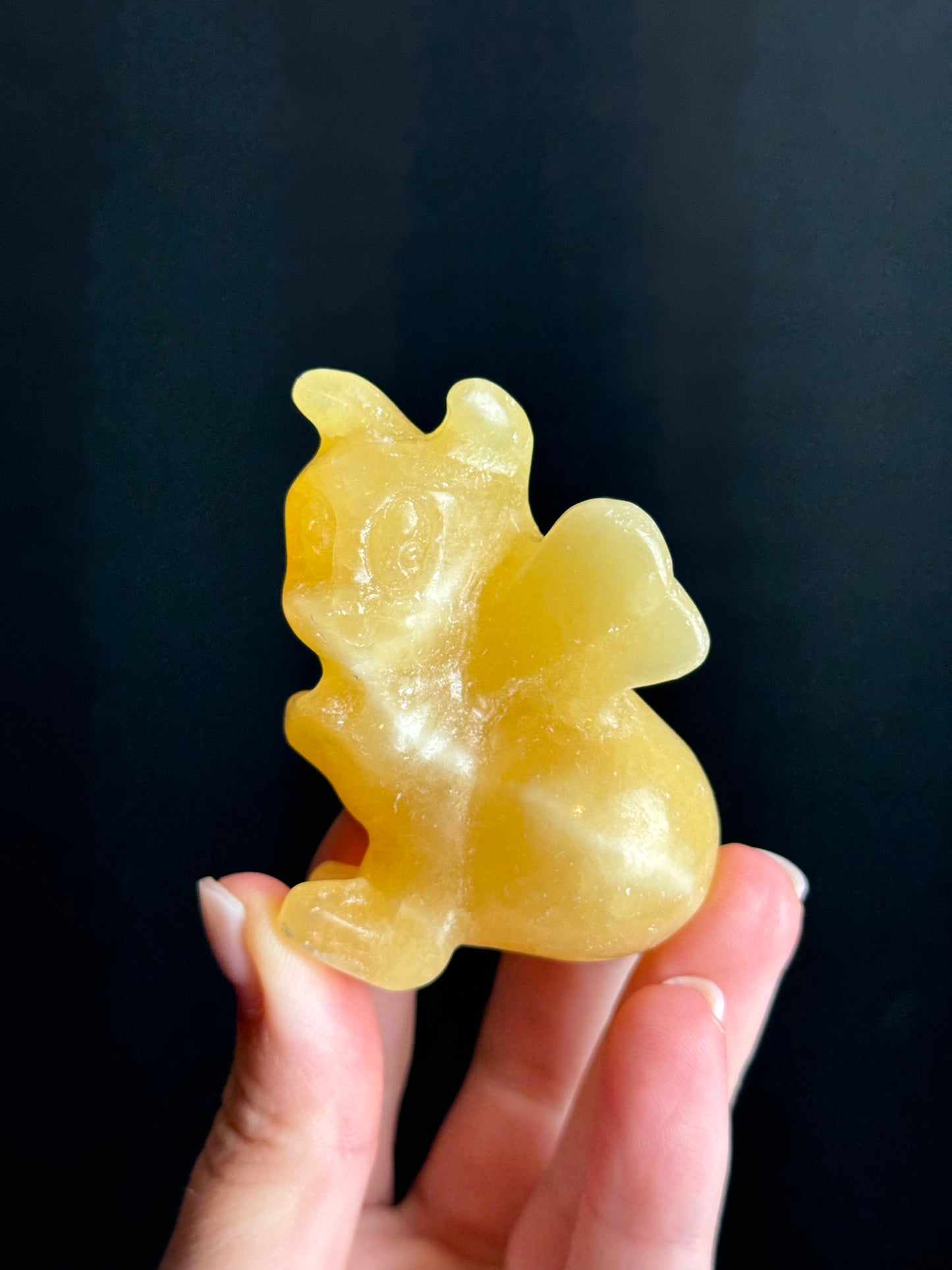 Orange Calcite Honey Bee