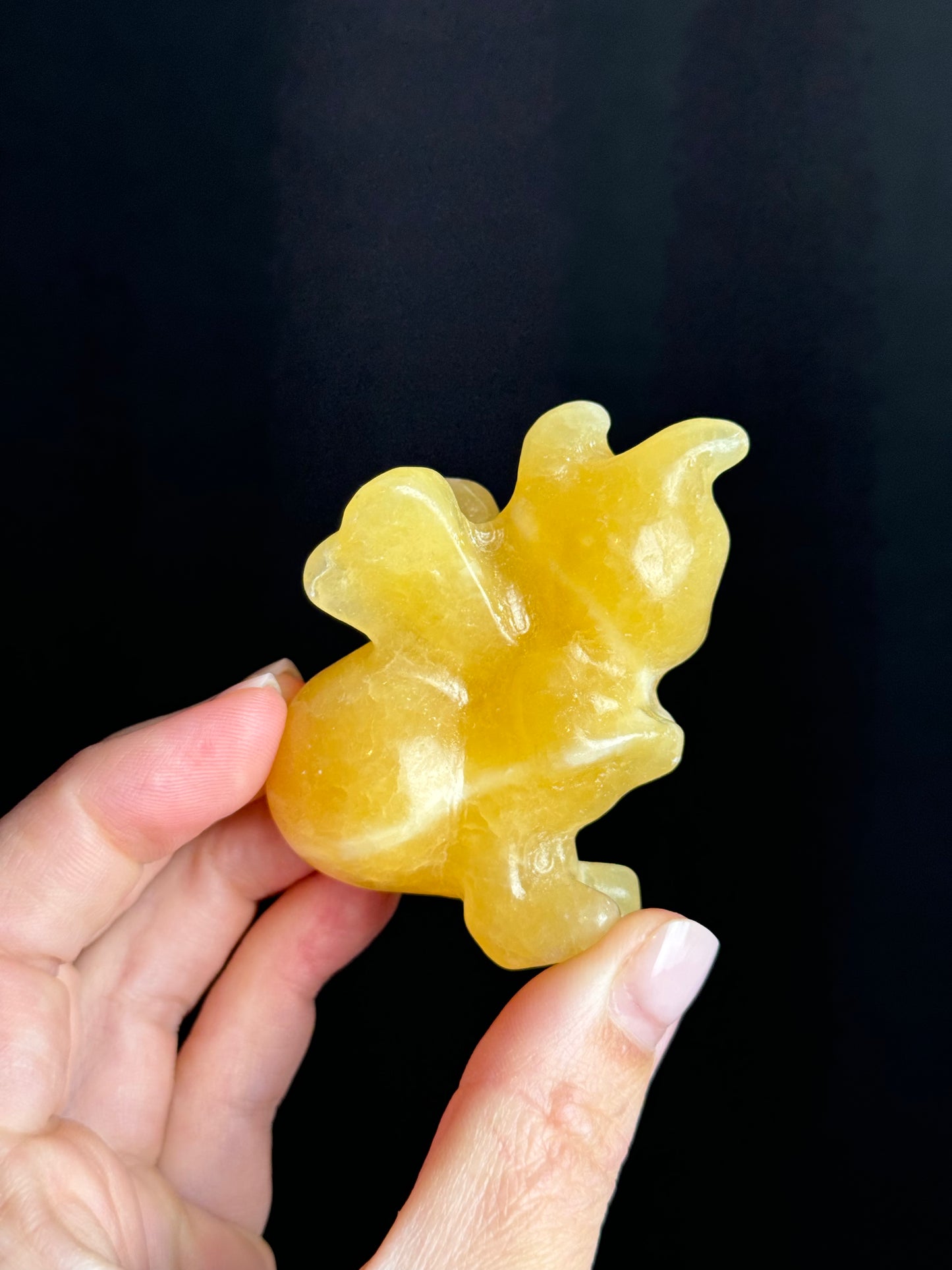 Orange Calcite Honey Bee