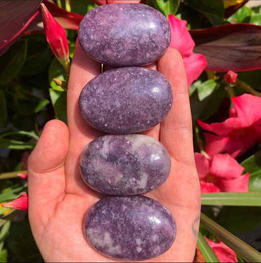 Lepidolite Palm Stone