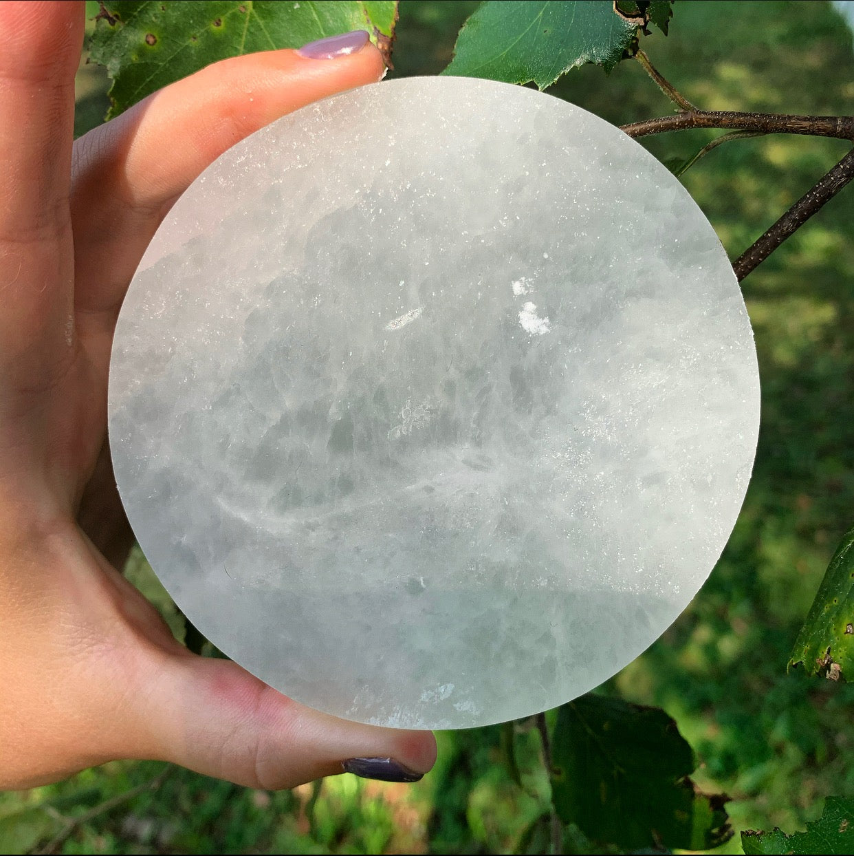Selenite Charging Plate Round