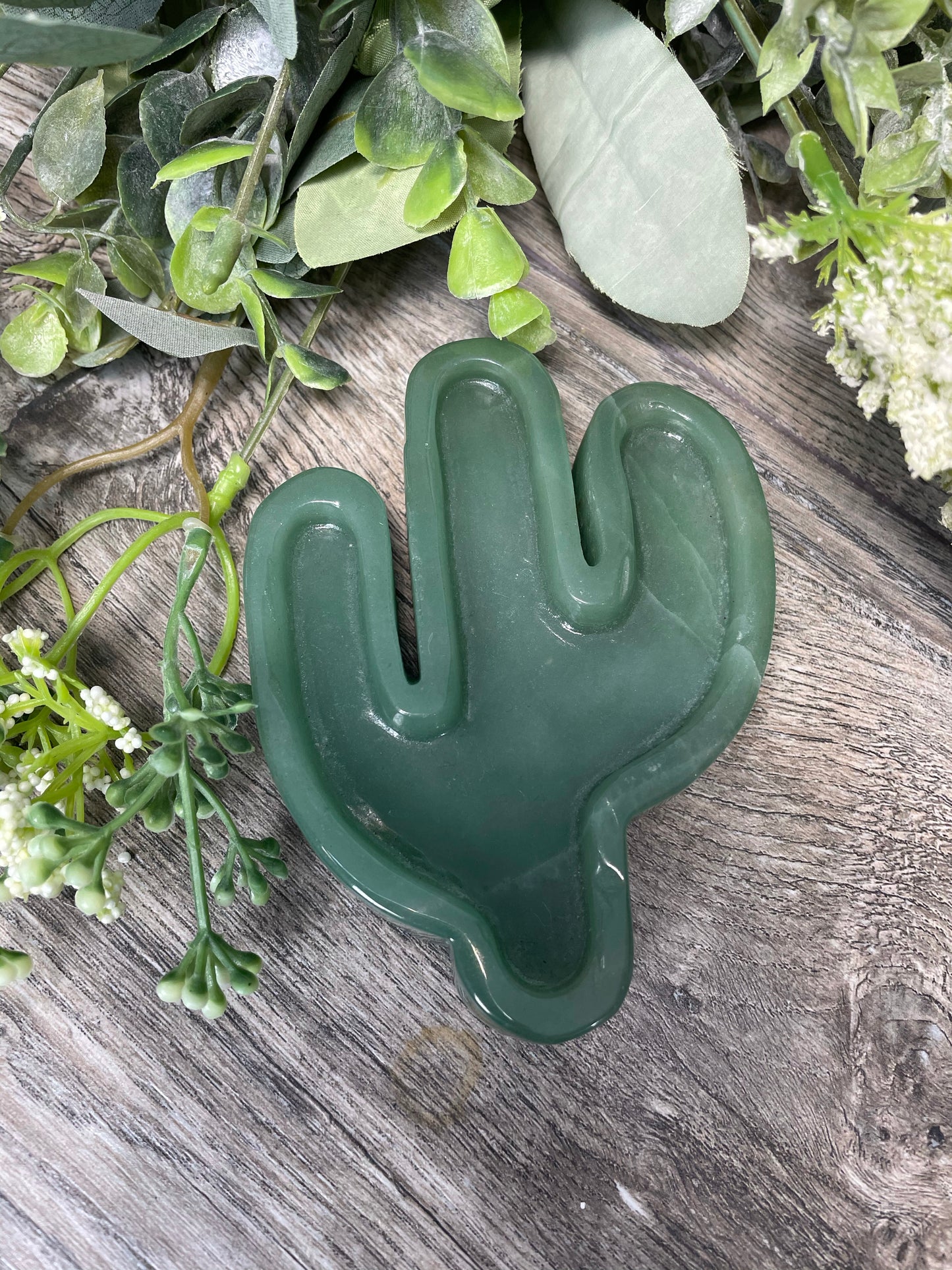Green Aventurine Cactus Dish