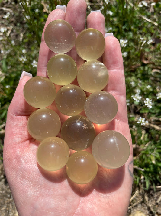Mini Lemon Quartz Orbs