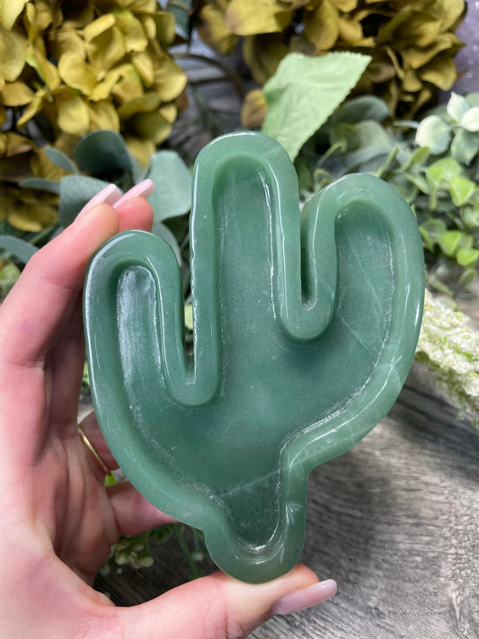 Green Aventurine Cactus Dish