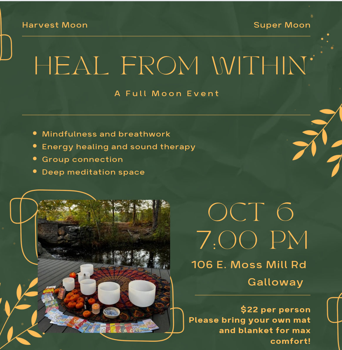🌕✨ Sound Bowl Healing Circle Under the Full Supermoon ✨🌕

Monday Night • October 6th • By the Lake