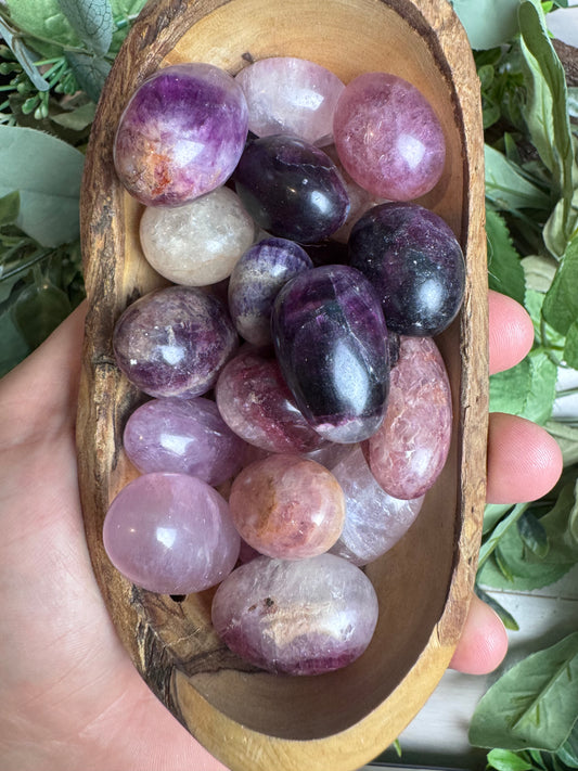 Pink Fluorite Tumbles