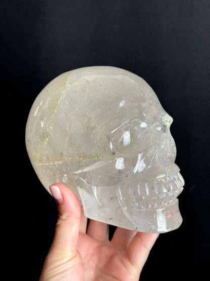 XL Clear Quartz Skull