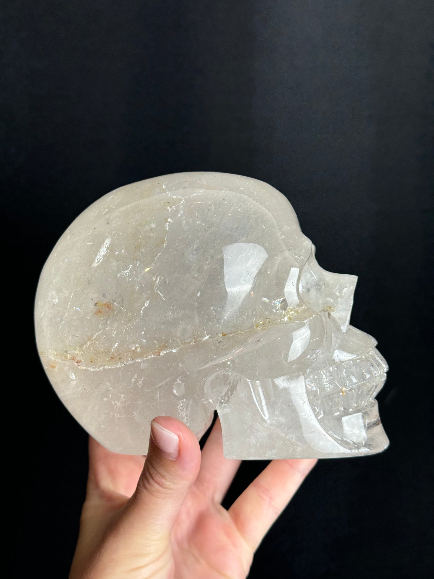 XL Clear Quartz Skull