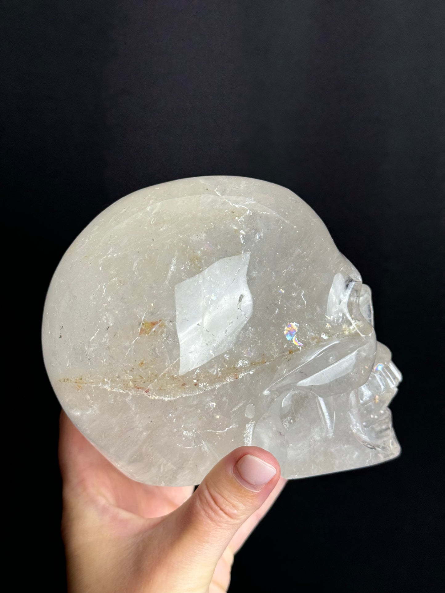 XL Clear Quartz Skull