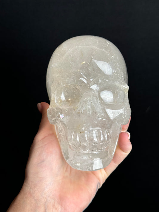 XL Clear Quartz Skull