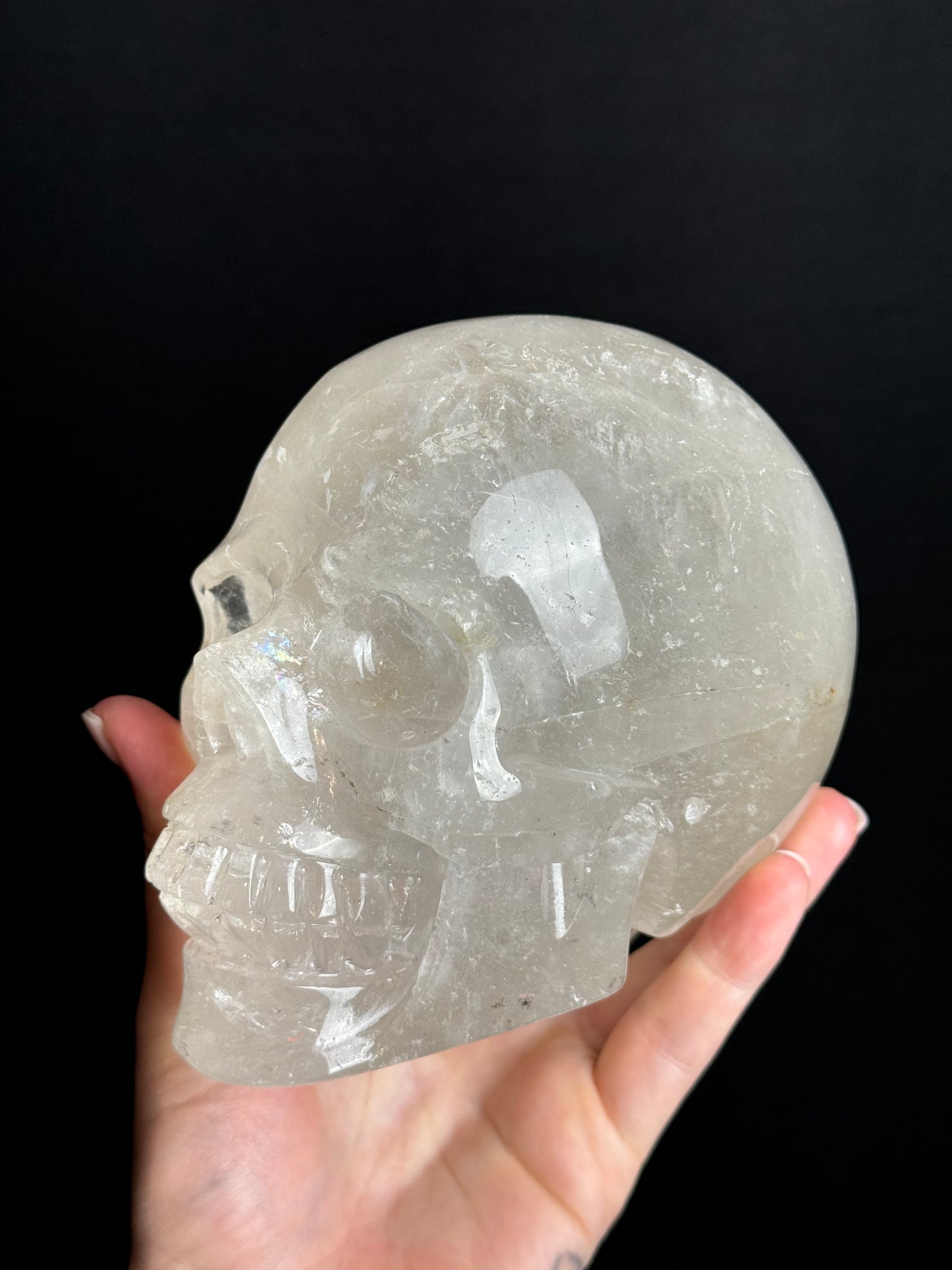 XL Clear Quartz Skull