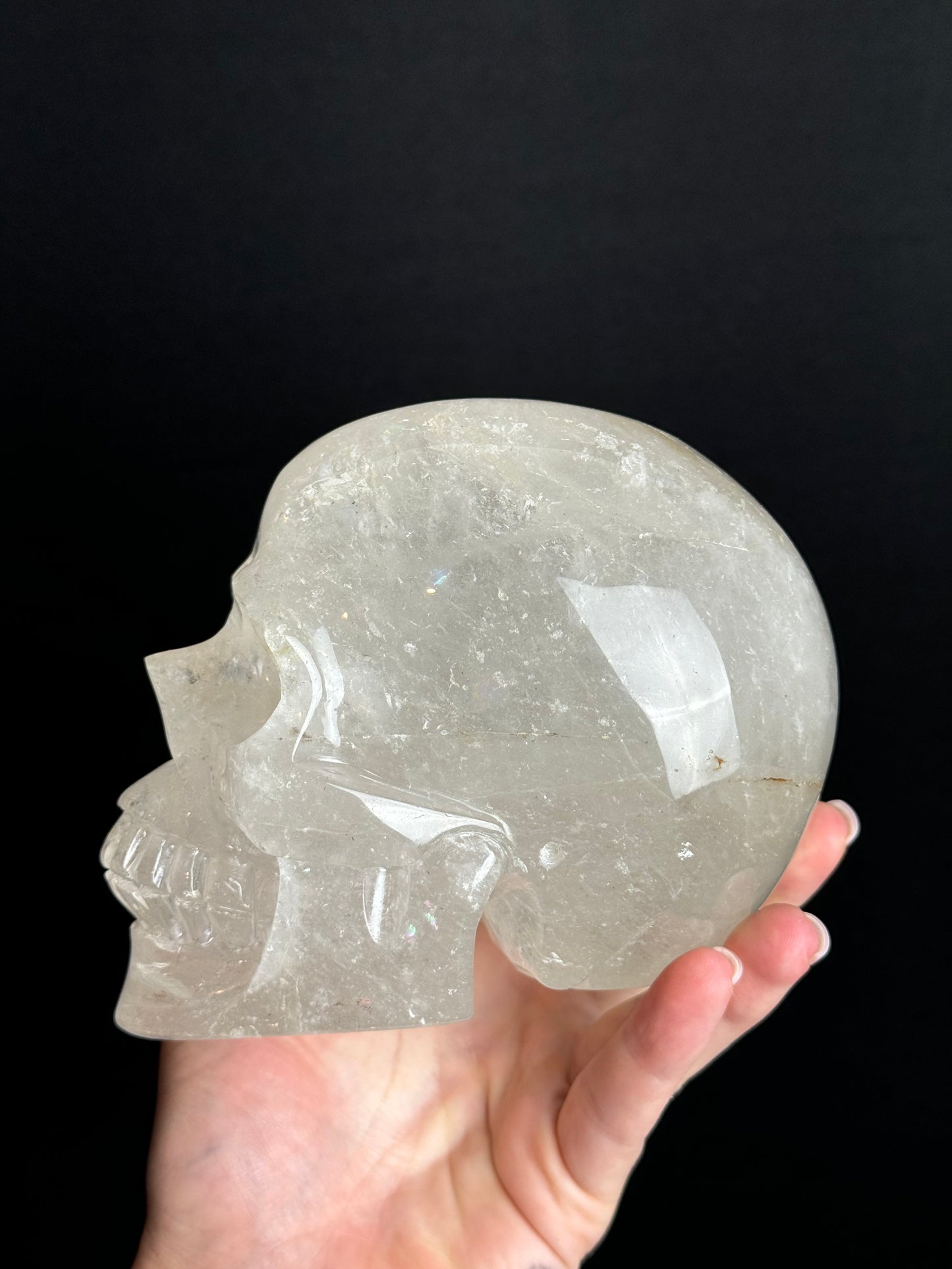 XL Clear Quartz Skull