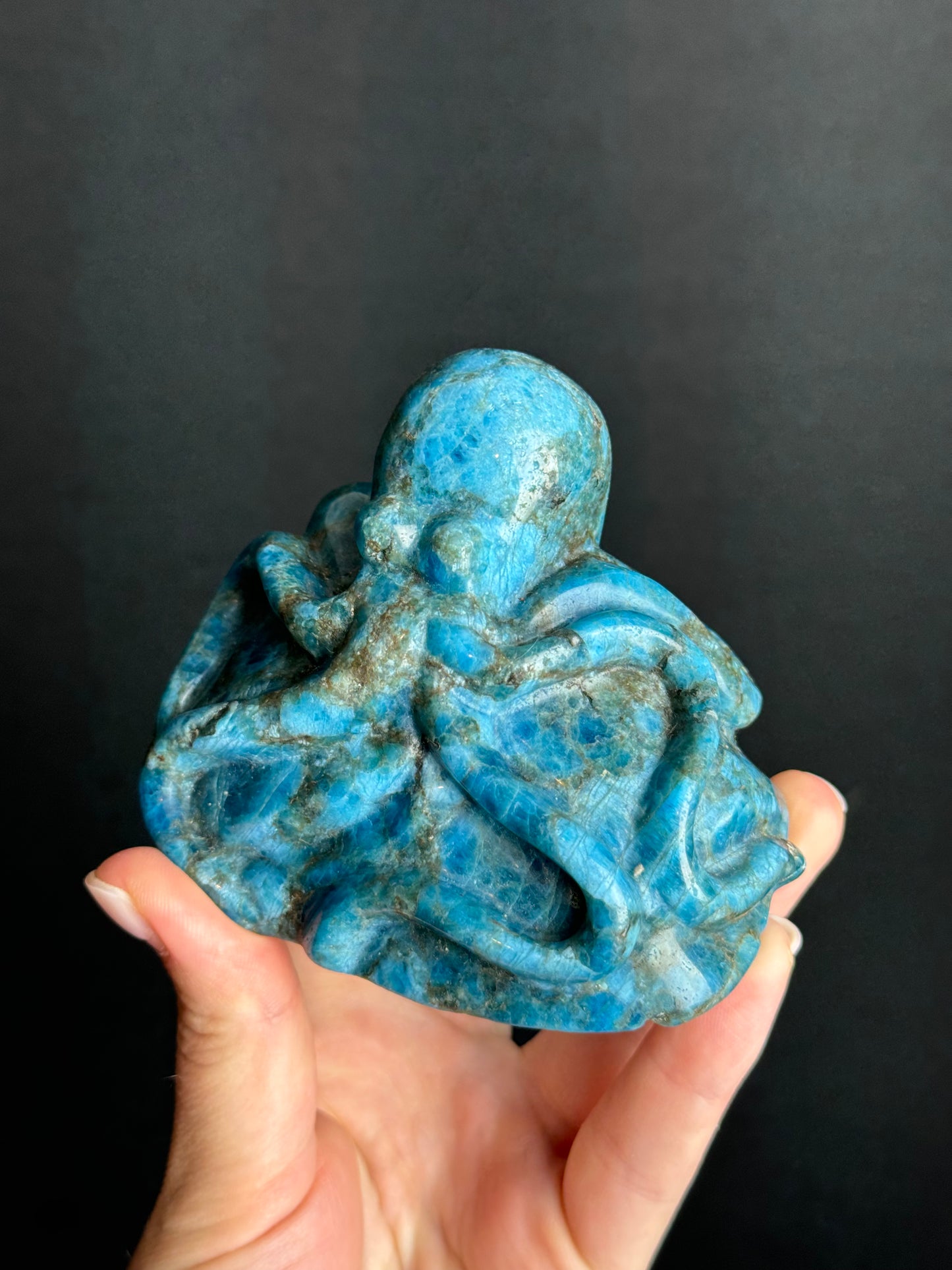 Blue Apatite Octopus