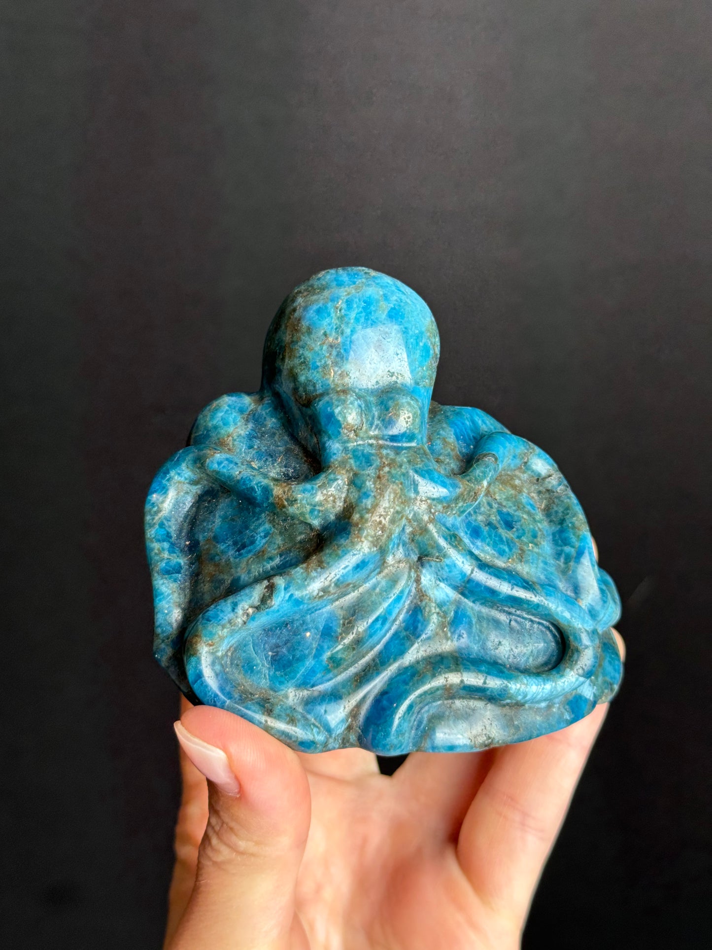 Blue Apatite Octopus