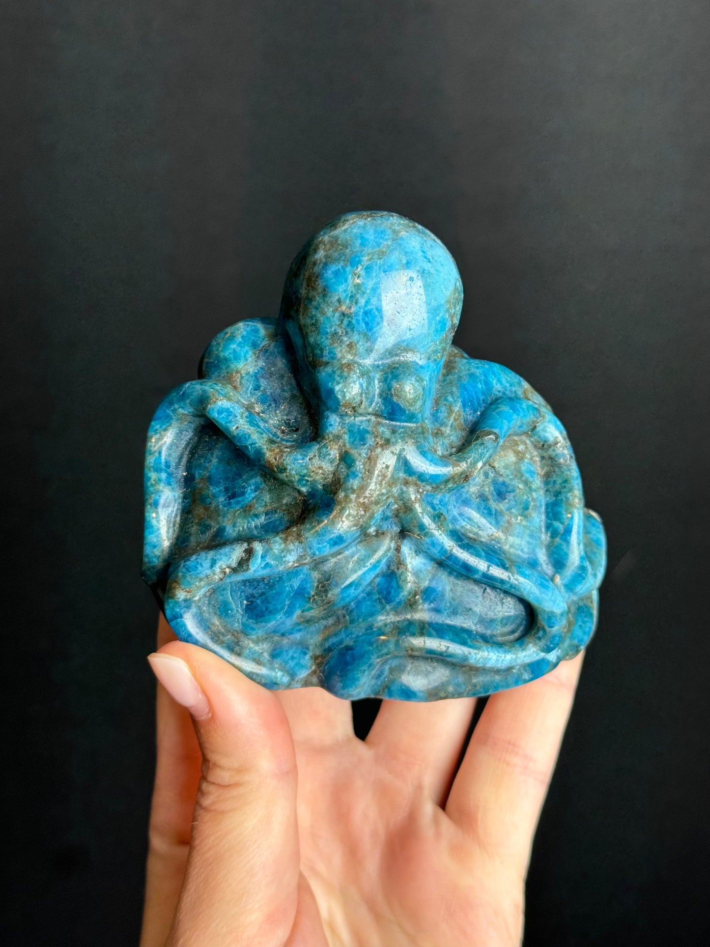 Blue Apatite Octopus