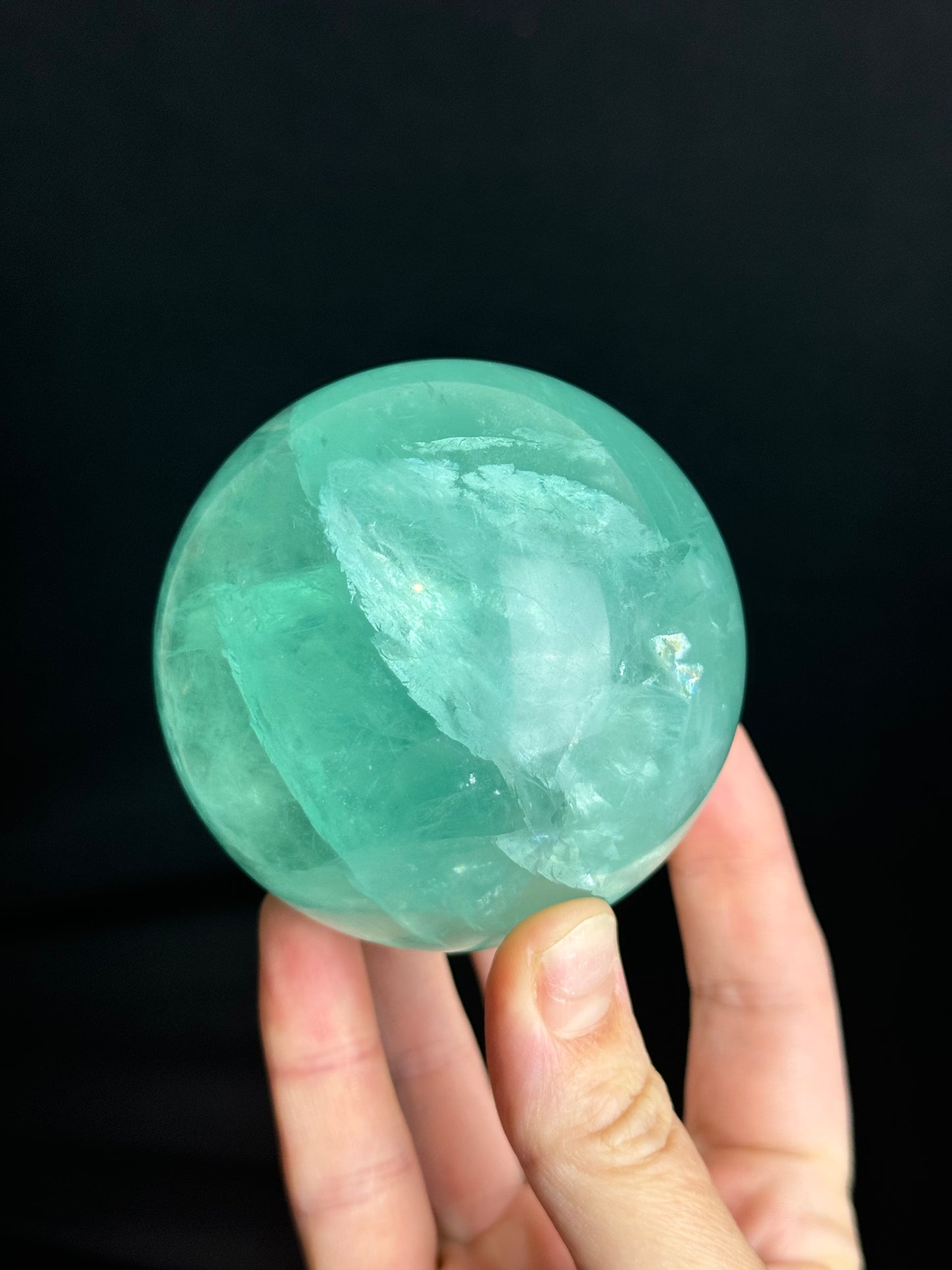 Aqua Fluorite Orb