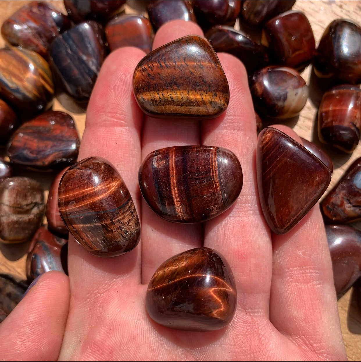 Red Tigers Eye Tumbles
